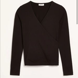 NWT- WHITE Cotton wrap top